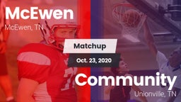 Matchup: McEwen vs. Community  2020