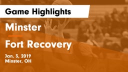 Minster  vs Fort Recovery  Game Highlights - Jan. 3, 2019