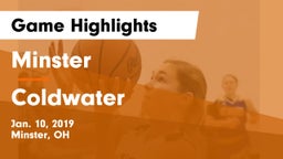 Minster  vs Coldwater  Game Highlights - Jan. 10, 2019