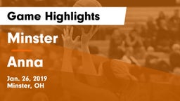 Minster  vs Anna  Game Highlights - Jan. 26, 2019