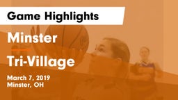 Minster  vs Tri-Village  Game Highlights - March 7, 2019