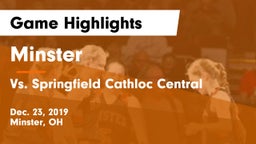 Minster  vs Vs. Springfield Cathloc Central Game Highlights - Dec. 23, 2019