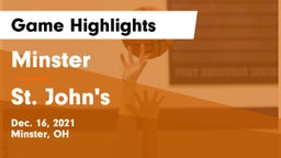 Minster  vs St. John's  Game Highlights - Dec. 16, 2021