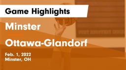 Minster  vs Ottawa-Glandorf  Game Highlights - Feb. 1, 2022