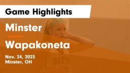 Minster  vs Wapakoneta  Game Highlights - Nov. 24, 2023