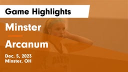 Minster  vs Arcanum  Game Highlights - Dec. 5, 2023