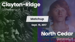 Matchup: Clayton-Ridge vs. North Cedar  2017