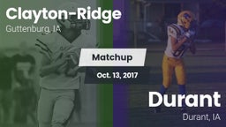 Matchup: Clayton-Ridge vs. Durant  2017