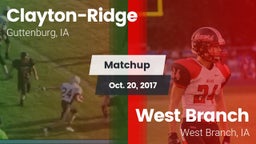 Matchup: Clayton-Ridge vs. West Branch  2017