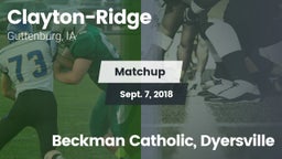 Matchup: Clayton-Ridge vs. Beckman Catholic, Dyersville 2018