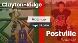 Matchup: Clayton-Ridge vs. Postville  2020
