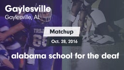 Matchup: Gaylesville vs. alabama school for the deaf 2016