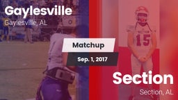 Matchup: Gaylesville vs. Section  2017