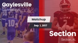 Matchup: Gaylesville vs. Section  2017