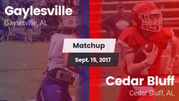Matchup: Gaylesville vs. Cedar Bluff  2017