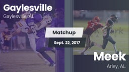 Matchup: Gaylesville vs. Meek  2017