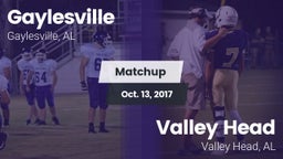 Matchup: Gaylesville vs. Valley Head  2017
