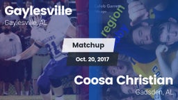 Matchup: Gaylesville vs. Coosa Christian  2017