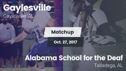 Matchup: Gaylesville vs. Alabama School for the Deaf  2017