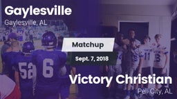 Matchup: Gaylesville vs. Victory Christian  2018