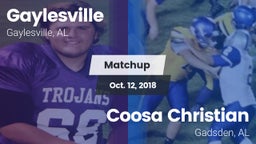 Matchup: Gaylesville vs. Coosa Christian  2018