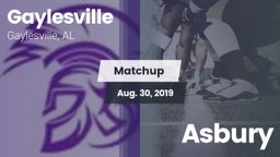 Matchup: Gaylesville vs. Asbury 2019