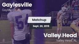 Matchup: Gaylesville vs. Valley Head  2019