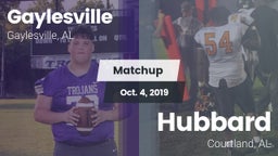 Matchup: Gaylesville vs. Hubbard  2019