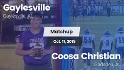 Matchup: Gaylesville vs. Coosa Christian  2019