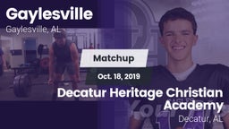 Matchup: Gaylesville vs. Decatur Heritage Christian Academy  2019