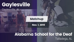 Matchup: Gaylesville vs. Alabama School for the Deaf  2019