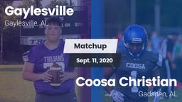 Matchup: Gaylesville vs. Coosa Christian  2020