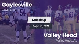 Matchup: Gaylesville vs. Valley Head  2020