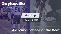 Matchup: Gaylesville vs. Alabama School for the Deaf 2020