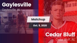 Matchup: Gaylesville vs. Cedar Bluff  2020