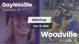 Matchup: Gaylesville vs. Woodville  2020