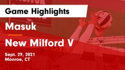 Masuk  vs New Milford V Game Highlights - Sept. 29, 2021