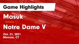 Masuk  vs Notre Dame V Game Highlights - Oct. 21, 2021
