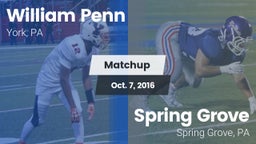 Matchup: William Penn vs. Spring Grove  2016