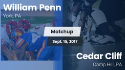 Matchup: William Penn vs. Cedar Cliff  2017