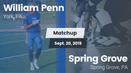 Matchup: William Penn vs. Spring Grove  2019