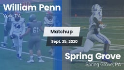 Matchup: William Penn vs. Spring Grove  2020