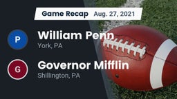 Recap: William Penn  vs. Governor Mifflin  2021