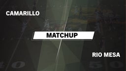 Matchup: Camarillo vs. Rio Mesa  2016