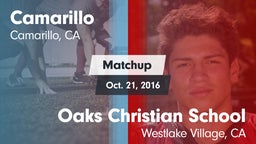 Matchup: Camarillo vs. Oaks Christian School 2016