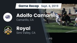 Recap: Adolfo Camarillo  vs. Royal  2019