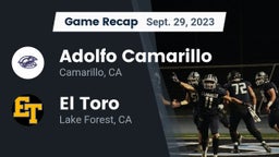 Recap: Adolfo Camarillo  vs. El Toro  2023