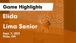 Elida  vs Lima Senior  Game Highlights - Sept. 9, 2023