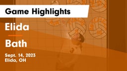 Elida  vs Bath  Game Highlights - Sept. 14, 2023