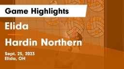 Elida  vs Hardin Northern  Game Highlights - Sept. 25, 2023